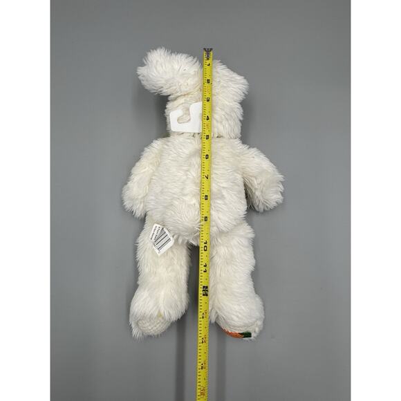 Walmart White Bunny Rabbit W/ Polka Dot Ribbon Now Tie Carrot On Foot Plush 12” - Picture 6 of 8